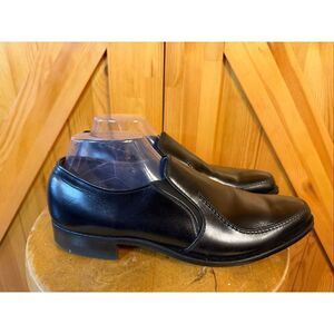 French Shriner Men’s Size 10B Black Leather Loafer Shoes